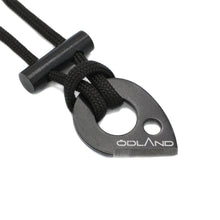 Lade das Bild in den Galerie-Viewer, Paracord-Halskette mit Feuerstahl von Ödland (schwarz)