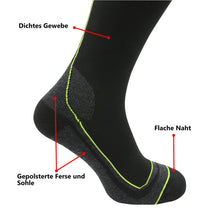Lade das Bild in den Galerie-Viewer, Knielange Laufsocken mit Neonstreifen