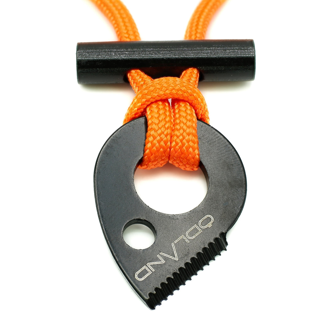 Paracord-Halskette mit Feuerstahl von Ödland (orange)