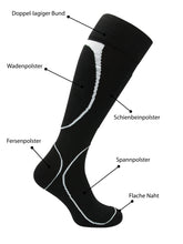 Lade das Bild in den Galerie-Viewer, Thermo Outdoor-Socken schwarz-weiß
