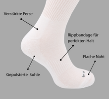 Lade das Bild in den Galerie-Viewer, Wadenlange Laufsocken in weiß oder schwarz
